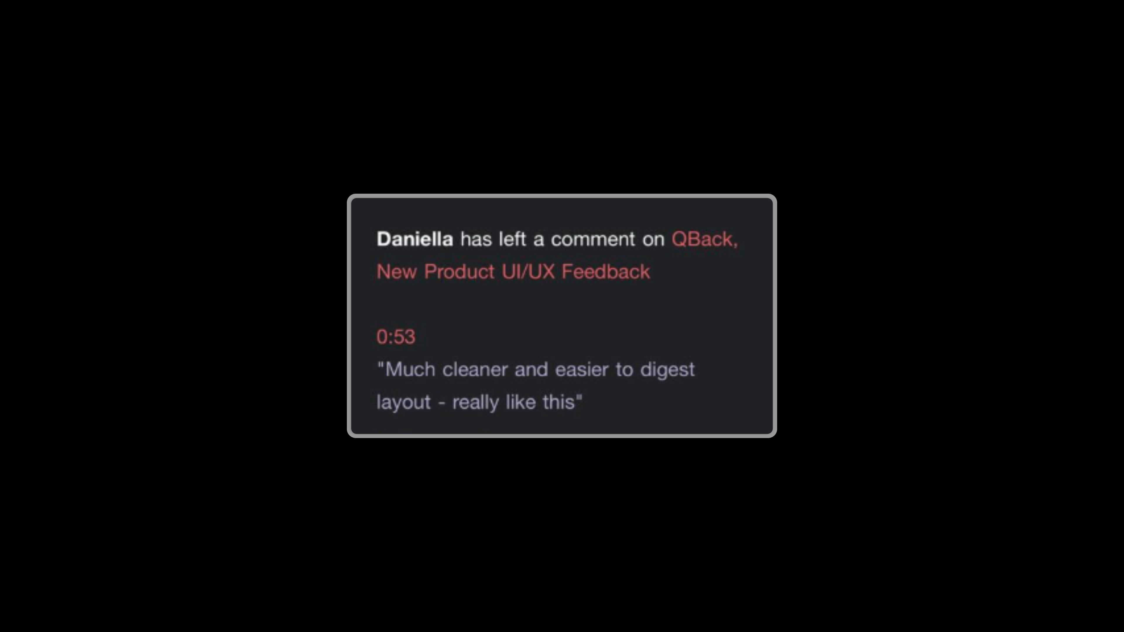 User Feedback